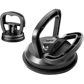 أداة سحب انبعاجات السيارة، أدوات قوية لإزالة انبعاجات السيارة لإصلاح انبعاجات السيارة والزجاج والشاشة والبلاط والأشياء المتحركة (قطعة واحدة سوداء كبيرة وقطعة واحدة سوداء صغيرة) in Kuwait