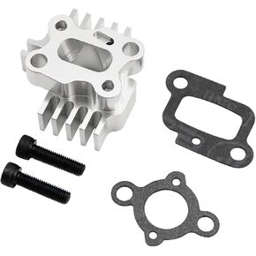 Aluminum Intake Manifold for 23cc-30.5cc Engine fit 1/5 HPI Baja Losi 5ive T (Orange Red)