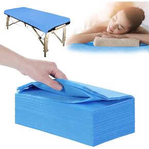 Disposable Bed Sheets 100 Pcs 31" x 71" Massage Table Sheets Non Woven Fabric SPA Bed Cover Breathable for Massage Beauty Tattoos(White)