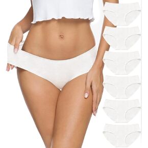 Altheanray Womens Underwear Cotton Underwear for Women Seamless Hipster Bikini Briefs Panties 6 Pack