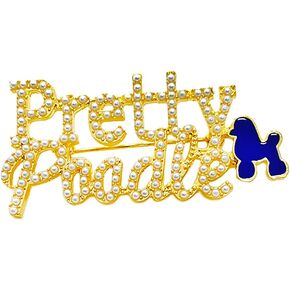 Fashion SIGMA GAMMA RHO Sorority Letter Pretty Poodle Brooch Pin for SGR Girls