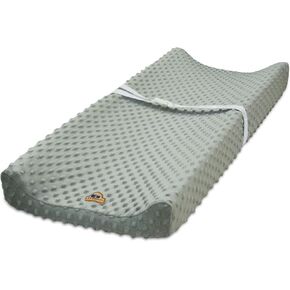 BlueSnail Ultra Soft Minky Dot Changing Pad Cover (Gray)