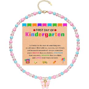 First Day of Kindergarten Gifts Beautiful Butterfly Beads Necklace for Girls
