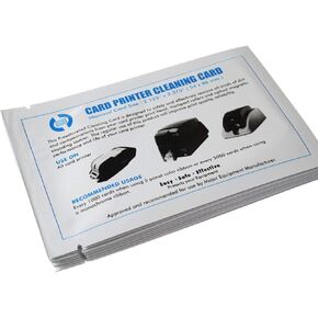 Card Reader Cleaning Card - Pre-Saturated with 99.9% IPA, Effective Dirt and Oil Remover, Compatible with ATM, POS, Swipe and Smart Card Readers - 2.125 x 3.375 Inches (50)