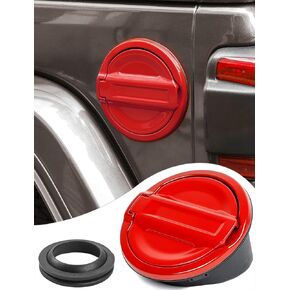 Savadicar Gas Cap Cover, Fuel Filler Tank Door Compatible with 2018-2024 Jeep Wrangler JL JLU 2 and 4 Door, ABS + Aluminum Alloy Structure, Replacement Accessories, Black