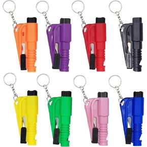 8 قطع قاطعة حزام الأمان لكسارة النوافذ، 3 في 1 قاطعة الزجاج وقاطعة حزام الأمان وصفارة، أداة الهروب من السيارة في حالات الطوارئ تنطبق على جميع السيارات in Kuwait