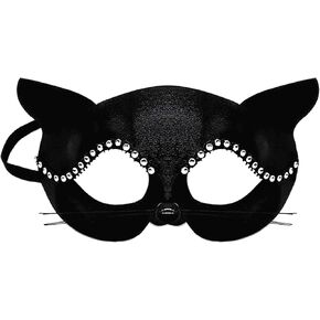 Women Cat Ears Half Mask Halloween Masquerade Accessories Party Props