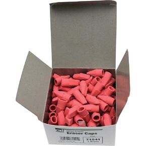 Charles Leonard Pencil Eraser Caps, Pink, 144/box (71541)