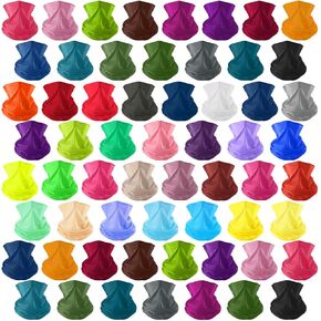 60 Pcs Neck Gaiter Bulk for Men Women Balaclava Face Mask Coverings Seamless Headwear Bandana UV Protection Neck Scarf