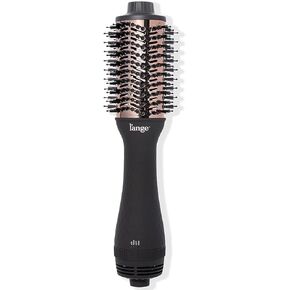 L'ANGE HAIR Le Volume 2-in-1 Titanium Blow Dryer Brush | Hot Air Brush in One with Oval Barrel | Hair Styler for Smooth, Frizz-Free Results for All Hair Types (Black - 60 mm)