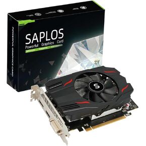 SAPLOS Radeon RX 550 Graphics Card, 4GB, GDDR5, 128-Bit, DisplayPort DVI-D HDMI, ITX Design, PC Video Card Gaming, 4K Output, Computer GPU, DirectX 12