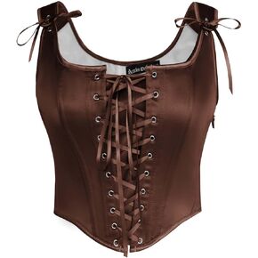 Scarlet Darkness Women Vintage Overbust Renaissance Corset Bustier Bodyshaper Tops