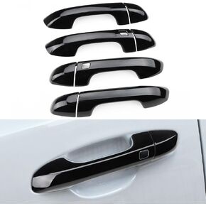 Exterior Door Handle Cover Compatible for Kia Sportage 2017 2018 2019 2020 2021 2022 Accessories Door Handle Protector Trim with 2 Sensors Openings Golssy Black