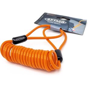 Artago Motorcycle Reminder Cable, Disc Lock, 140cm, Orange, R1
