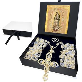 Lazo Para Boda,Wedding Lasso for Ceremony Gift,Rosario Lazos Para Boda Catolica,Lazos Para Bodas De Iglesia Para Novios,Lasso for Wedding Ceremony,Wedding Crystal Rosary,Lazo De Bodas Para Los Novios