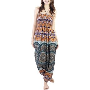 Women boho jumpsuit with pockets - the flowy summer outfit for bohemians and hippie Lovers