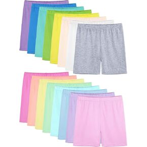 16 Pack Girls Dance Shorts Bike Shorts Toddler Biker Under Shorts Cartwheel Kids Shorts Multi-Color Girls Clothes