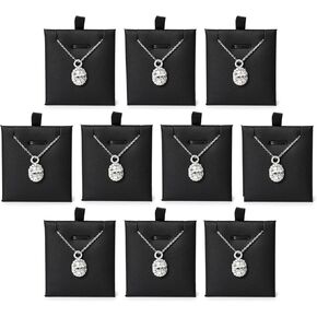 Oirlv Black Leather Jewelry Display Flat Tray Perfume Accessories Trinket Watch/Earring/Ring Storage Organizer