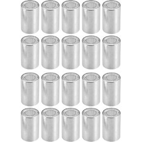 uxcell 20pcs Car Aluminum Cylindrical Air Conditioner Pipe Joint Fitting Sleeve 12mm 19mm Hole Dia