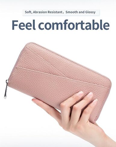 Womens Wallet Leather Long Purse RFID Blocking Credit Card Clutch Wallet for Womens in Saudi Arabia