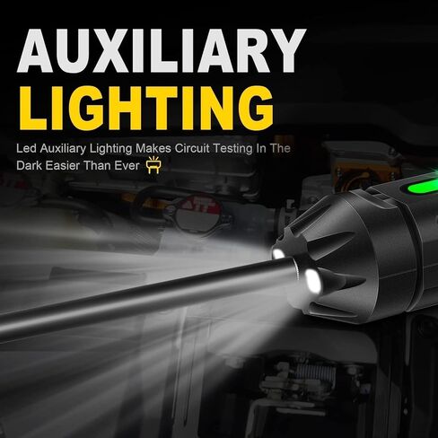 ضوء اختبار السيارات 3-72 فولت، جهاز اختبار ضوء LED الرقمي، جهاز اختبار الدائرة الثقيلة مع مؤشر قطبية وأضواء مضيئة، جهاز اختبار الجهد الكهربي مع مسبار من الفولاذ المقاوم للصدأ وإنذار صفارة in Kuwait