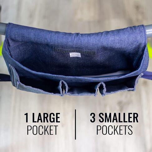 DMI Universal Walker Bag, Single Pocket Carry-All Pouch, Easy to Attach and Fold, Durable, Machine Washable, 12.5 to 15 Inches (Pack of 2) in Kuwait
