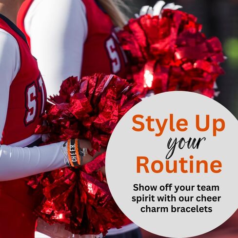 "Cheer Charm Bracelet- Infinity Love Adjustable Cheerleading Jewelry in Team Colors for Cheerleader " in Kuwait
