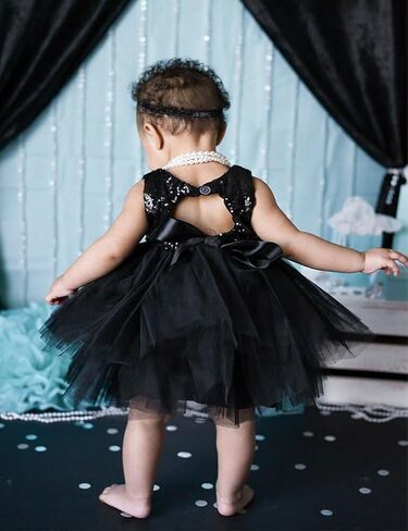 AGQT Baby Girls Dresses Flower Girl Dress Sequins Tutu Dress Sleeveless Kids Princess Birthday Dresses Size 3M-4T in Kuwait
