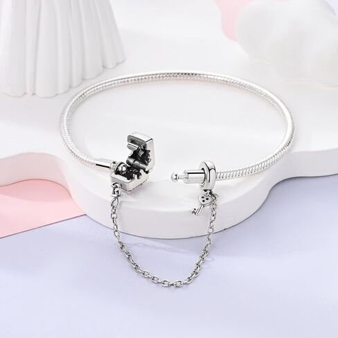 Parmuz 925 Sterling Silver Charms Bracelet for Women Love Heart Summer Ocean Iconic Moments Snake Chain Bracelet with 5A Cubic Zirconia Gift for Girls Mother Daughter in Saudi Arabia