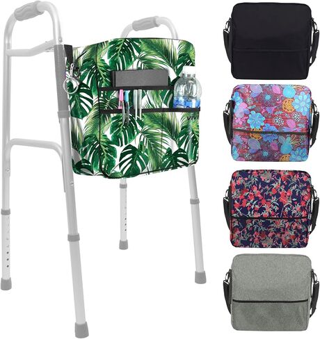 Vive Bag for Wheelchairs & Walkers - Machine Washable, Double-Stitched, Water-Resistant Accessory Backpack for Rollators, Wheelchairs, Walkers - Pouch with XL Pockets & Straps for Quick Installation in Kuwait