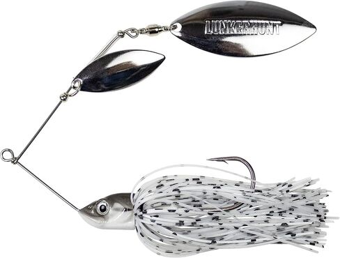Lunkerhunt Impact Ignite | Spinnerbaits with 2 Willow Leaf Blades | Sink Fast Fishing Lure for Bass and Trout | Silicon Skirt, Swim Jig Saltwater and Deep Water Fishing Bait in Saudi Arabia