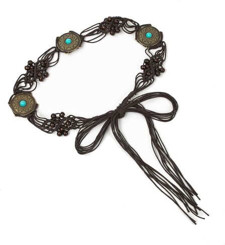 ILuvatar Women's tassel knotted belt hand woven belt Women's Bohemian Style Rope Braid Waist belt in Saudi Arabia