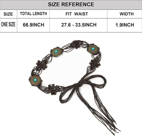 ILuvatar Women's tassel knotted belt hand woven belt Women's Bohemian Style Rope Braid Waist belt in Saudi Arabia