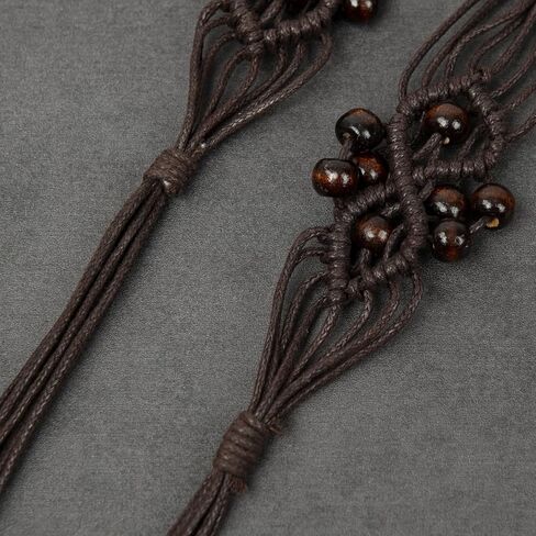 ILuvatar Women's tassel knotted belt hand woven belt Women's Bohemian Style Rope Braid Waist belt in Saudi Arabia