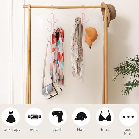 ZEDODIER Purse Hanger Organizer for Closet, 2 Pack Hanging Bag Holder, Keeping Purses Visible and in Good Condition, Metal Handbag Storage Hook Backpack Rack Space Saving Hanger, Silver in Saudi Arabia