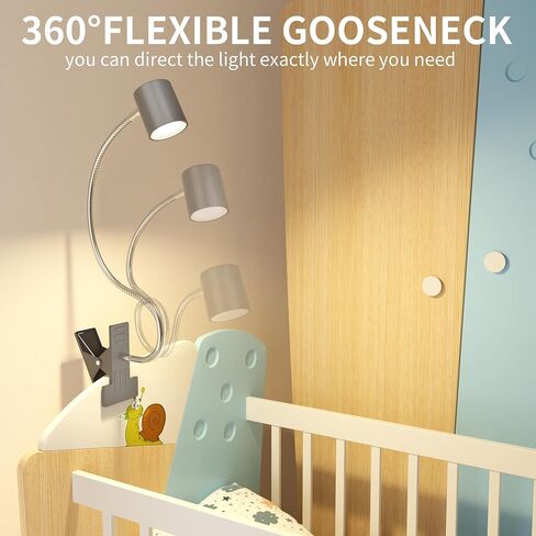 Dott Arts Desk Lamp,USB Clip On Light with 3 Color Modes,LED 10 Levels Brightness Reading Light, 360°Gooseneck Book Light,Eye-Care Reading Lamp for Home Office,Headboards Black in Kuwait