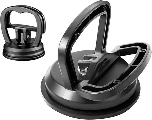 أداة سحب انبعاجات السيارة، أدوات قوية لإزالة انبعاجات السيارة لإصلاح انبعاجات السيارة والزجاج والشاشة والبلاط والأشياء المتحركة (قطعة واحدة سوداء كبيرة وقطعة واحدة سوداء صغيرة) in Kuwait