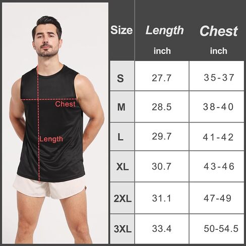 Mens Tank Tops Muscle Athletic Quick Dry Sleeveless Workout Fitness T Shirts for Men in Saudi Arabia