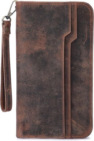 محفظة سفر، محفظة جواز سفر طويلة، حامل جواز سفر عائلي، حافظة جواز سفر مع حزام يد، حامل جواز سفر، حامل جواز سفر RFID، حامل جواز سفر متعدد، حامل جواز سفر للجنسين (بني) in Kuwait