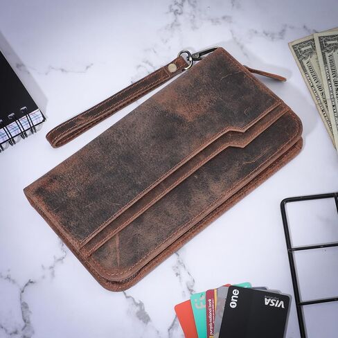 محفظة سفر، محفظة جواز سفر طويلة، حامل جواز سفر عائلي، حافظة جواز سفر مع حزام يد، حامل جواز سفر، حامل جواز سفر RFID، حامل جواز سفر متعدد، حامل جواز سفر للجنسين (بني) in Kuwait