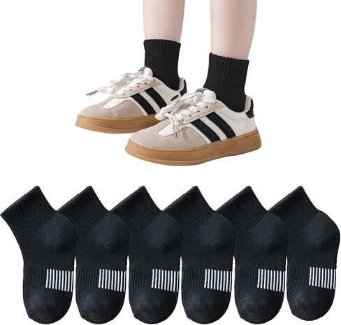 Marchare Kids Athletic Socks Half Cushioned Crew Socks Ankle Socks Kids Cotton Sport Socks in Saudi Arabia