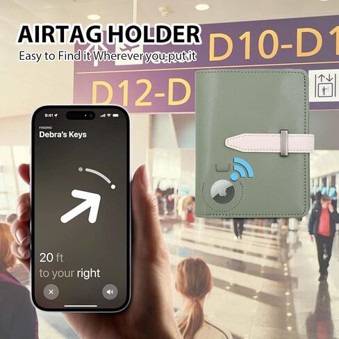 Passport Holder with Airtag for Women/Men,Airtag Passport Wallet for Travel,Cute Passport Holder Rfid Blocking,Travel Wallet for Cards Passport Cover Case in Saudi Arabia