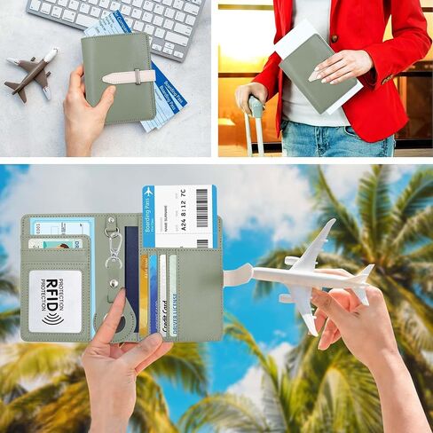 Passport Holder with Airtag for Women/Men,Airtag Passport Wallet for Travel,Cute Passport Holder Rfid Blocking,Travel Wallet for Cards Passport Cover Case in Saudi Arabia