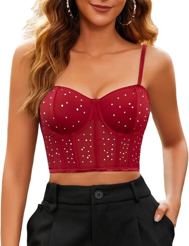 Avidlove Corset Tops For Women Push Up Bustier lingerie Y2K Sexy Going Out Party Club Top in Saudi Arabia