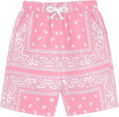 Boy's Paisley Shorts Boho Drawsring Casual Gym Beach Bandana Shorts Summer Shorts for Boys in Saudi Arabia