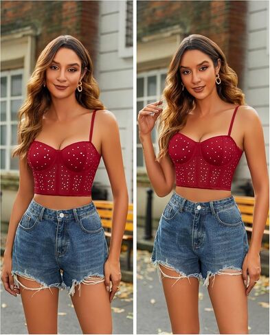 Avidlove Corset Tops For Women Push Up Bustier lingerie Y2K Sexy Going Out Party Club Top in Saudi Arabia