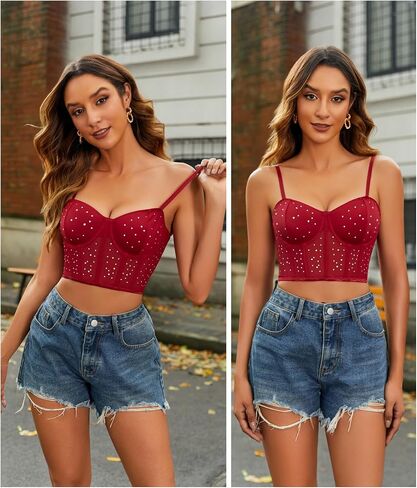 Avidlove Corset Tops For Women Push Up Bustier lingerie Y2K Sexy Going Out Party Club Top in Saudi Arabia
