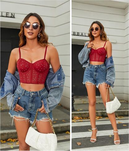 Avidlove Corset Tops For Women Push Up Bustier lingerie Y2K Sexy Going Out Party Club Top in Saudi Arabia