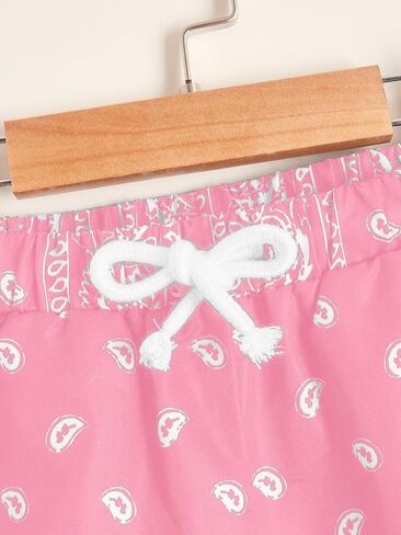 Boy's Paisley Shorts Boho Drawsring Casual Gym Beach Bandana Shorts Summer Shorts for Boys in Saudi Arabia