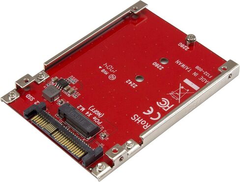 StarTech.com M.2 to U.3 Adapter for M.2 NVMe SSDs, PCIe M.2 Drive to 2.5inch U.3 (SFF-TA-1001) Host Adapter/Converter, TAA Compliant (1M25-U3-M2-ADAPTER) in Kuwait